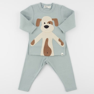 Puppy Applique Two Piece Set