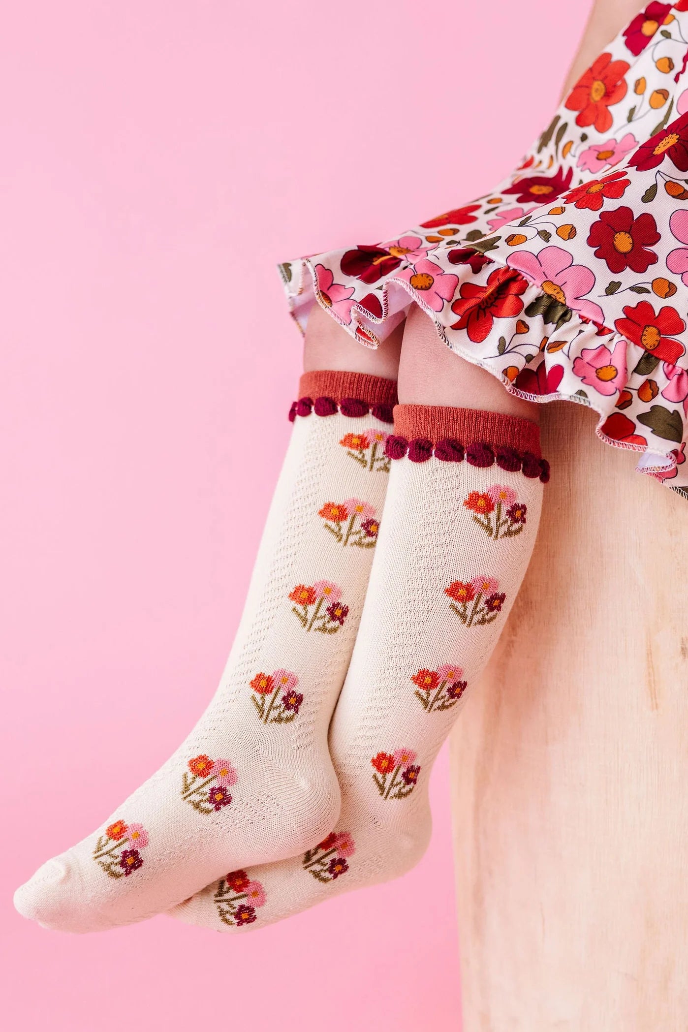 Posie Knee Socks | Rust