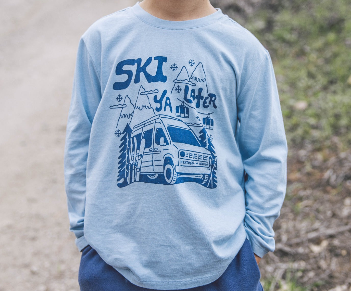 Ski Ya Later Tee | Celestial Blue