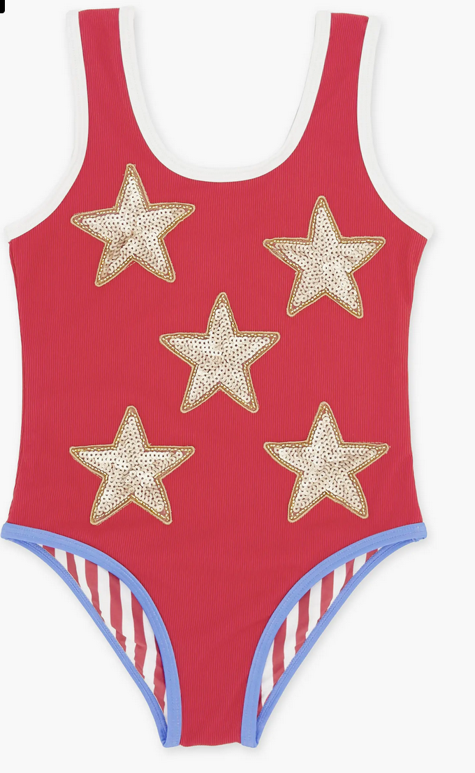Wave Break One-Piece | USA Stars