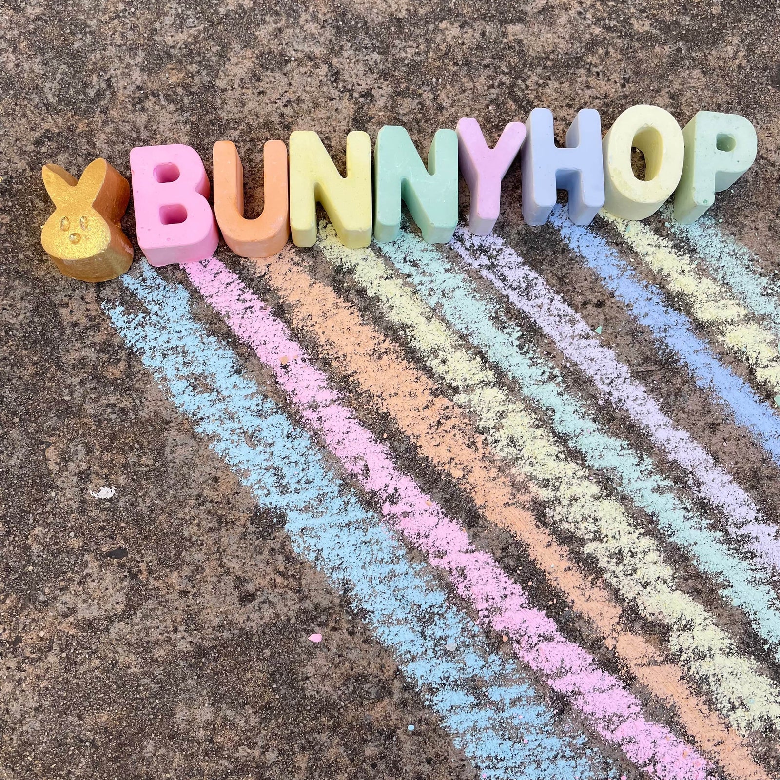 Bunny Hop Homemade Sidewalk Chalk