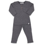 Cable Pocket Henley Two Piece Set