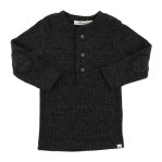 Charcoal Henley Long Sleeve Tee