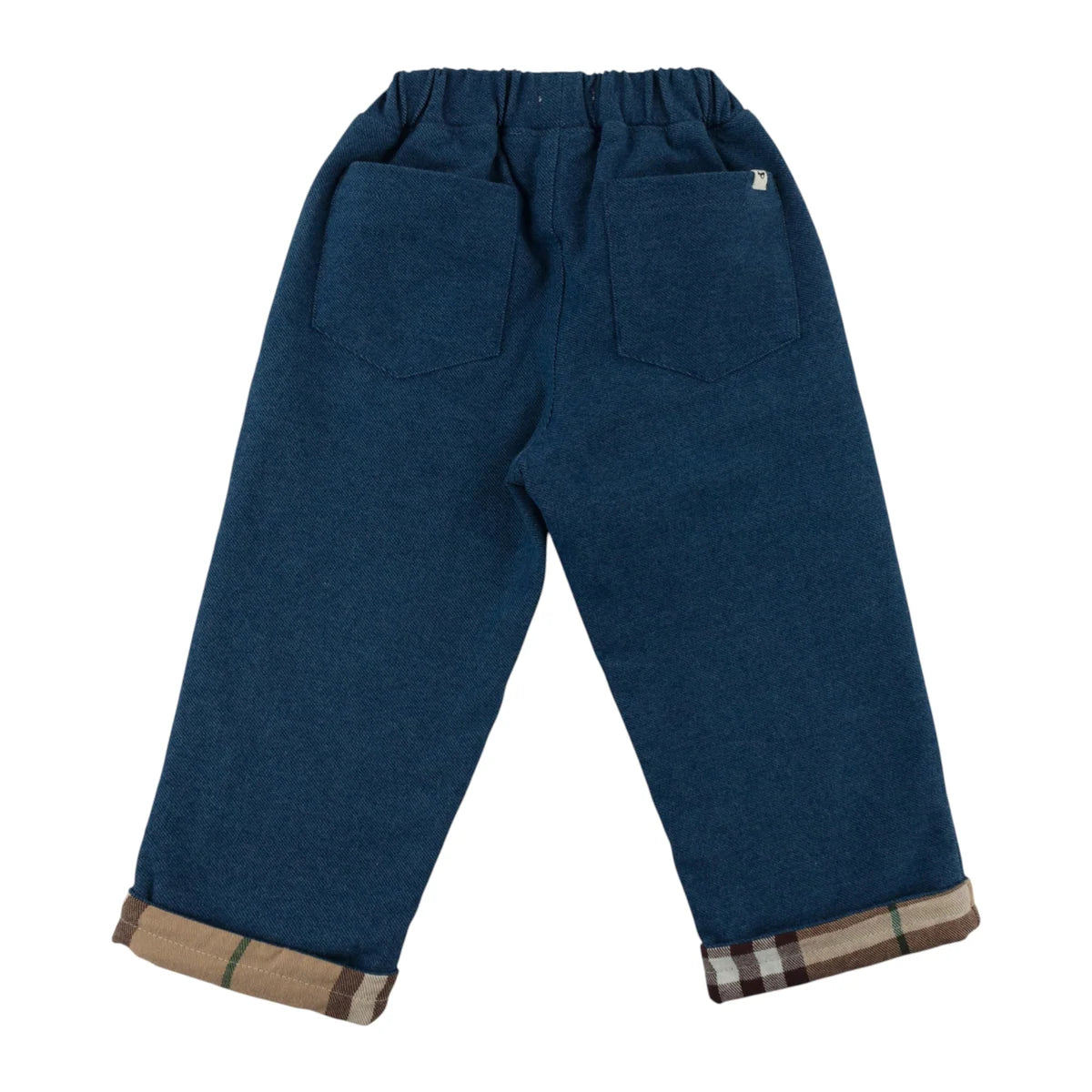 Denim Jeans in Forest Mini Tartan Lined