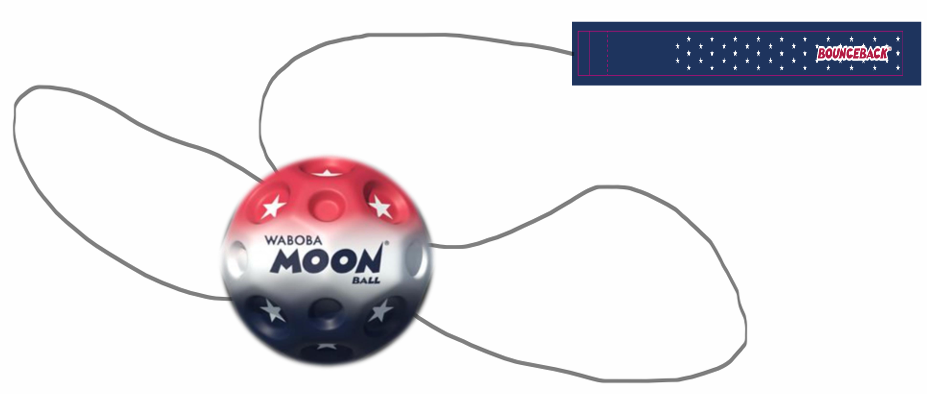 USA / Stars & Stripes Bounceback Ball