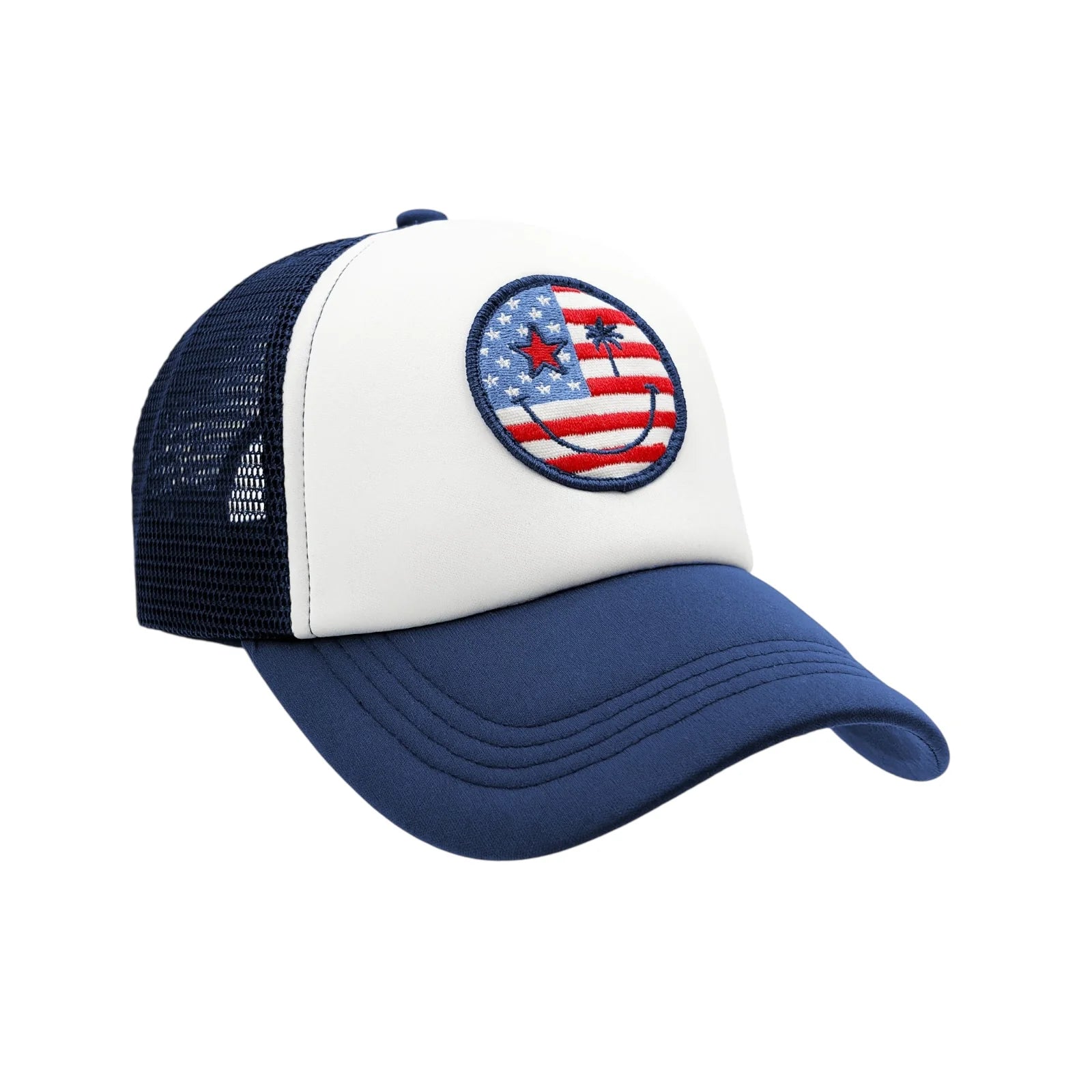 Flag Smiley Face Trucker Hat