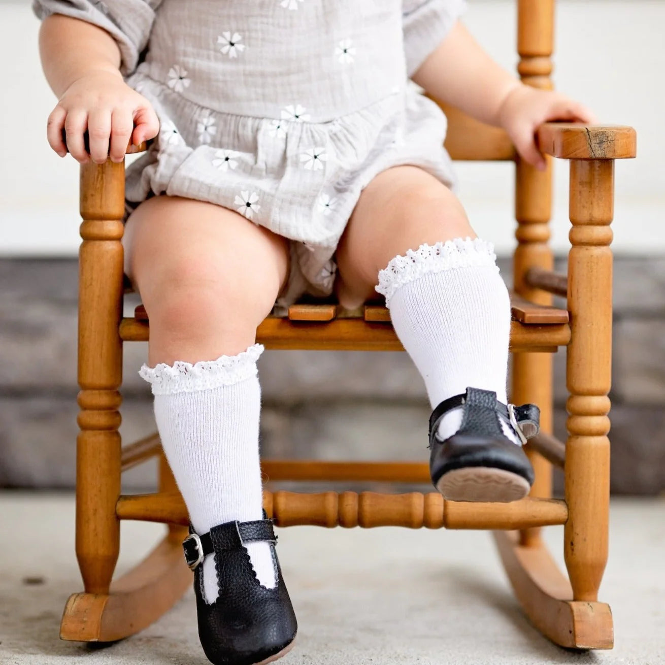 Lace Top Knee High Socks