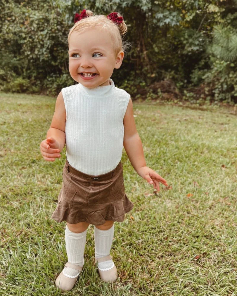 Brown suede skirt shop youth