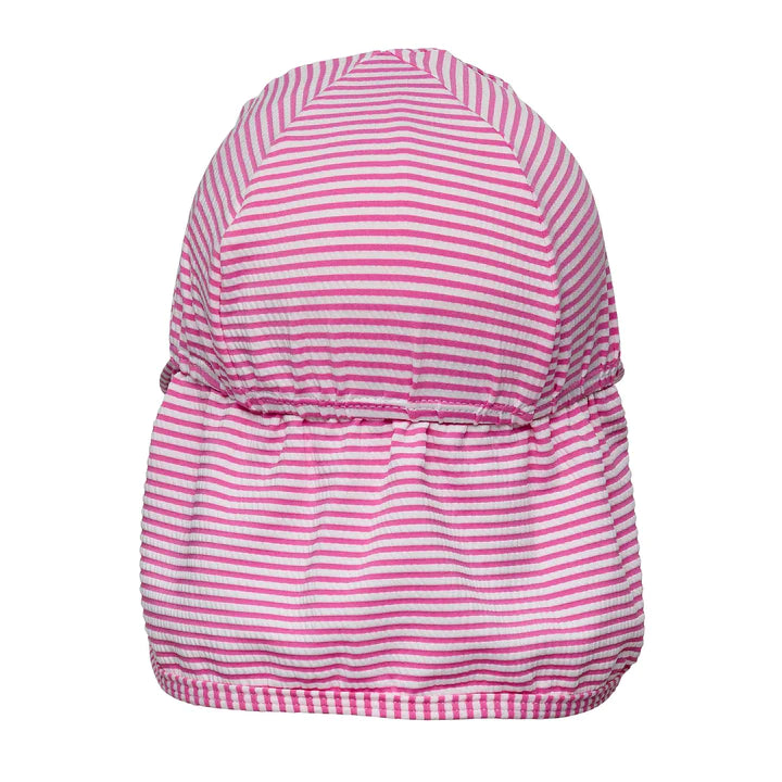 Raspberry Stripe Floating Flap Hat