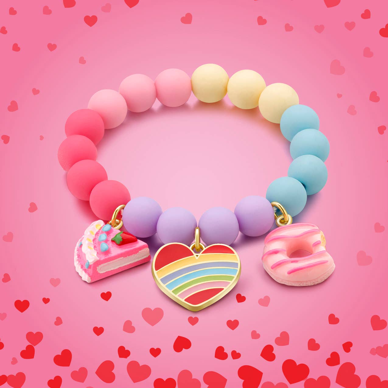 Rainbow Heart Whimsy Bracelet