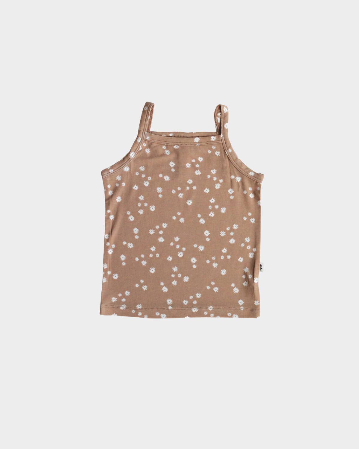 Girl's Fitted Tank in Butterscotch Daisy