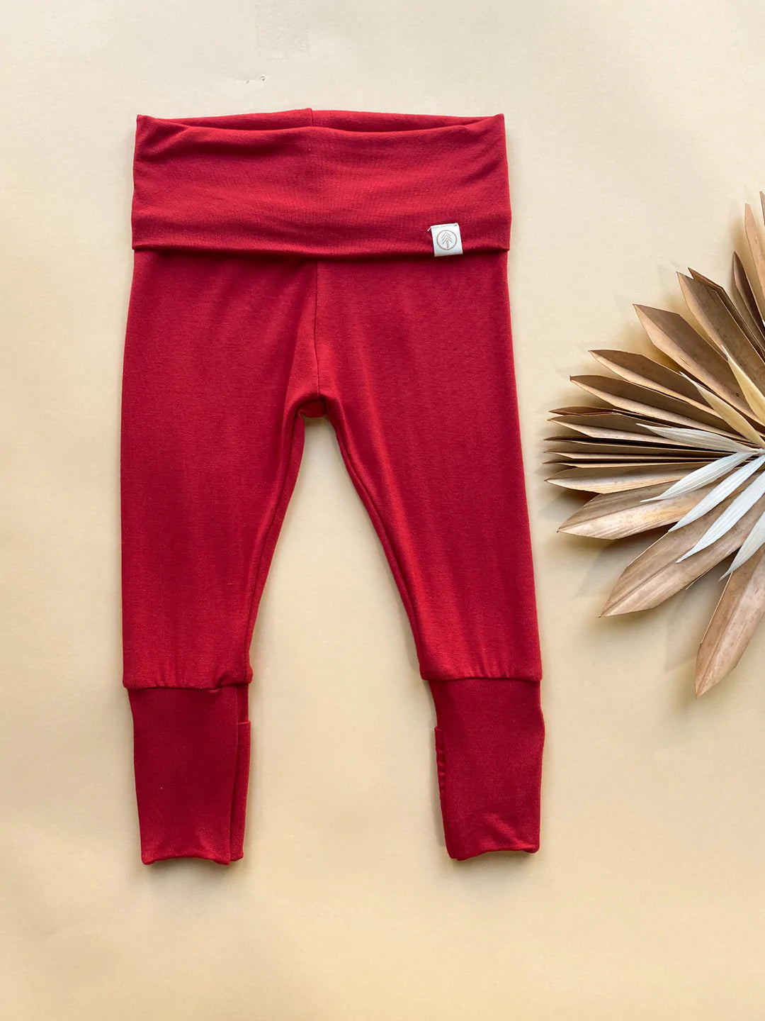 Bamboo Baby Kids Leggings in Red