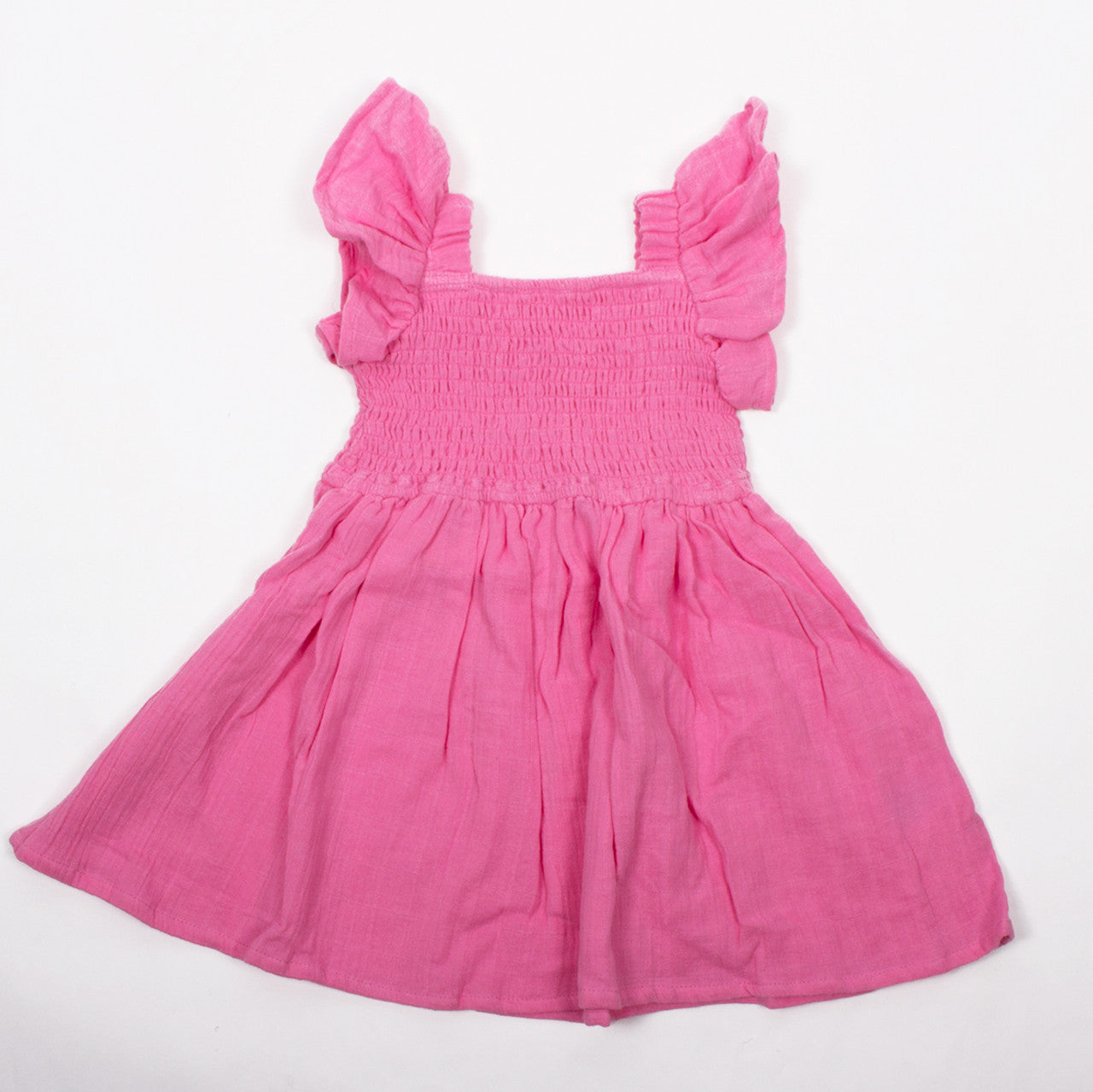 Smocked Cover Up Dress in Pink