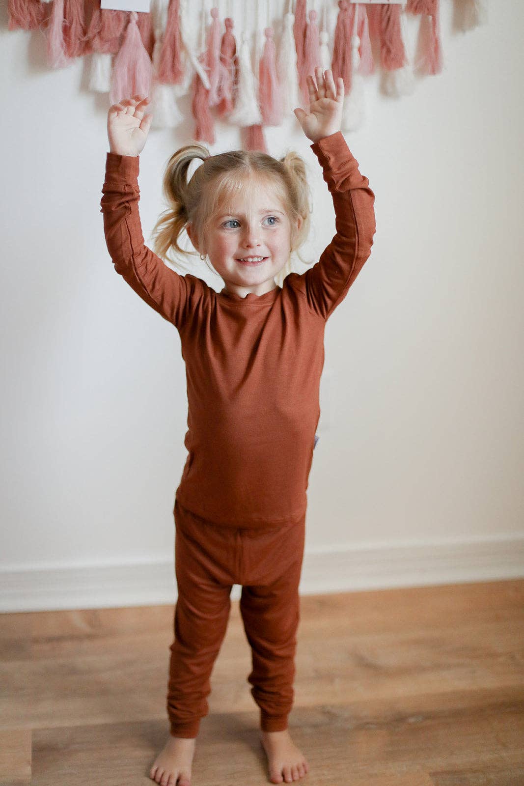 Red Bean Solid 2 Piece Bamboo Pajama Set