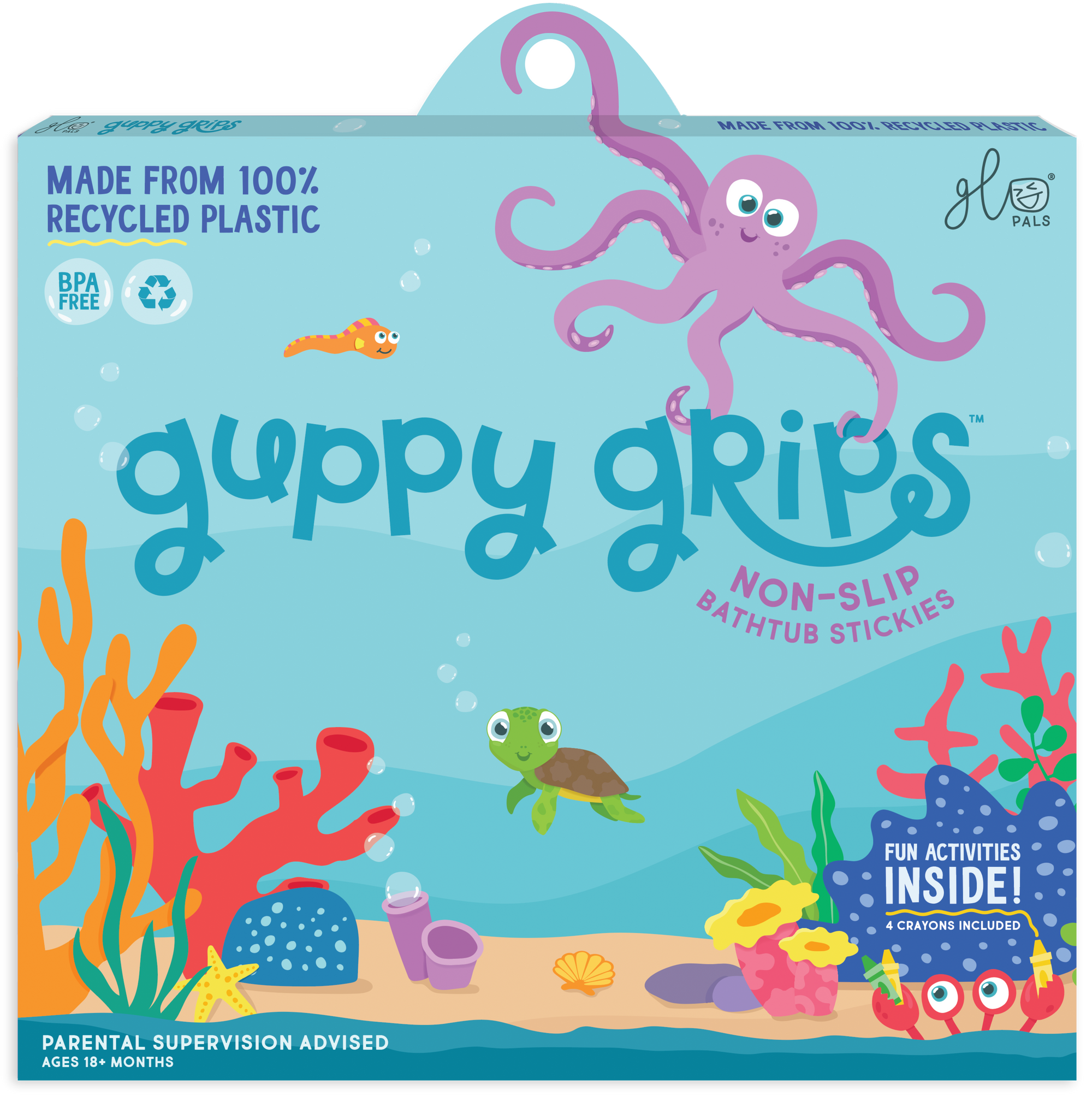 Glo Pals Guppy Bathtub Grips - Poppyseed Kids