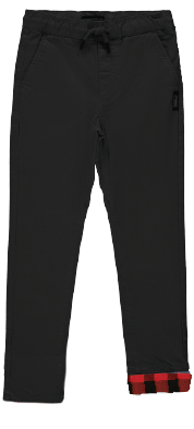 Tween Boys Fleece Lined Pants in Black
