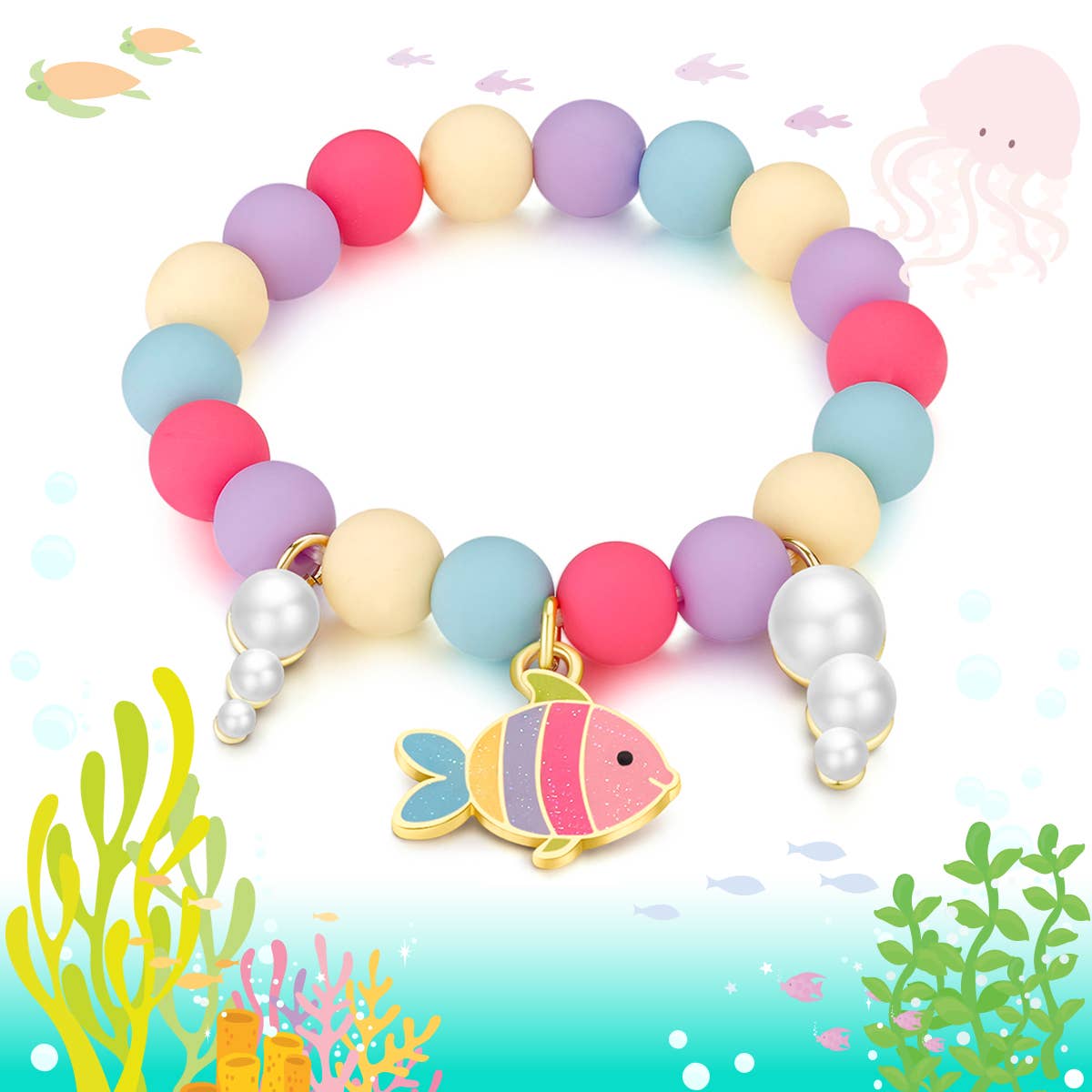 Rainbow Fish Whimsy Braceklet