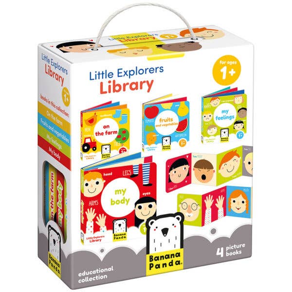 Little Explorers Library 12m+ set / 4 babys' harmonica books